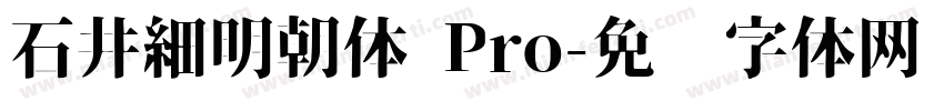 石井細明朝体 Pro字体转换